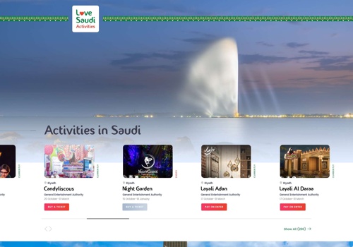 Web Design Package Example: Project with Love Saudi