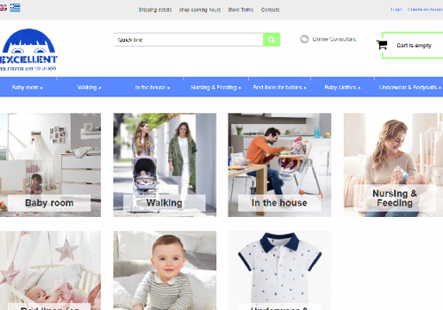 E-Commerce Development Package Example: Baby products and items