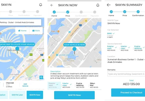 Mobile App Development Package Example: Skkyn- Car Wash App