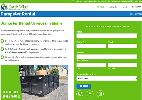 Web Development Package Example: Website and Landing page development plus SEO