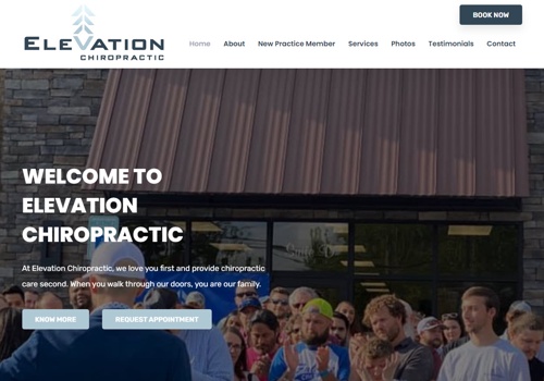 Web Design Package Example: Elevation Chiropractic