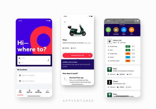 Mobile App Development Package Example: Amaze - Mobility Solutions App