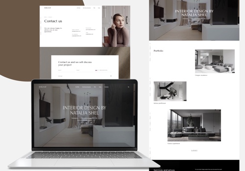 Web Development Package Example: WordPress portfolio website for Interior designing