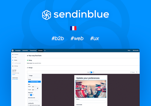 Custom Software Development Package Example: Sendinblue - a relationship marketing platform
