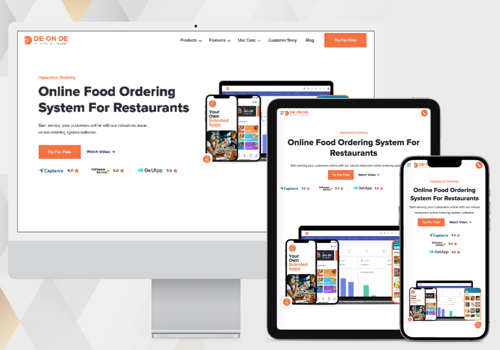 Web Design Package Example: DEONDE- Online Food Ordering System For Restaurant