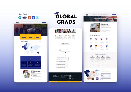 Web Design Package Example: Global Grads | Web Development