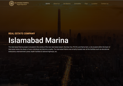 Web Development Package Example: Islamabad Marina