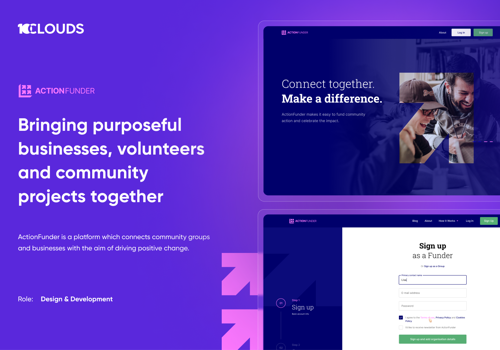 Web Development Package Example: ActionFunder - Come together, make a change