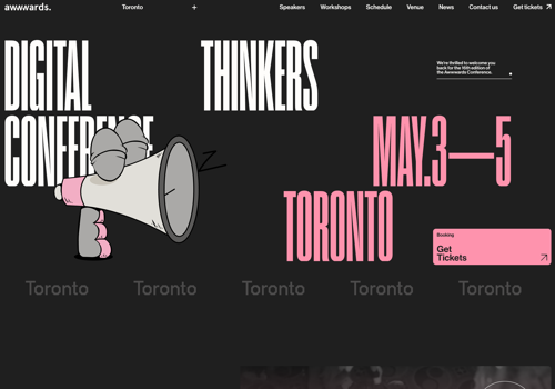 Web Design Package Example: Awwwards Conference website