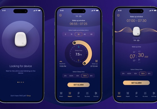 Mobile App Development Package Example: TAVO Sleep app