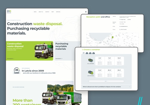 Web Design Package Example: Ekobaze - Website development and maintenance