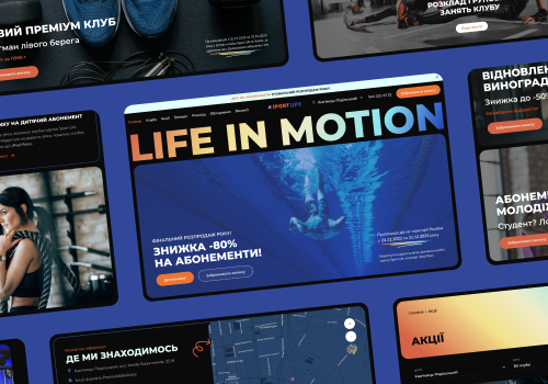 Web Design Package Example: Sportlife website
