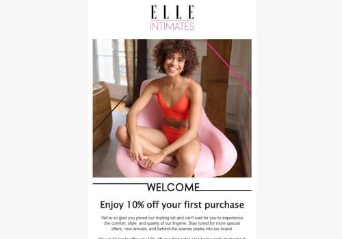 Email Marketing Package Example: Elle Intimates Australia: Email Automation Setup