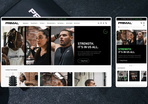 E-Commerce Development Package Example: Primal Strength: Custom Shopify Plus development