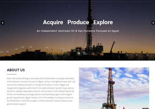 Web Design Package Example: APEX Energy Website