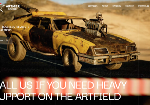Web Design Package Example: website for game art company