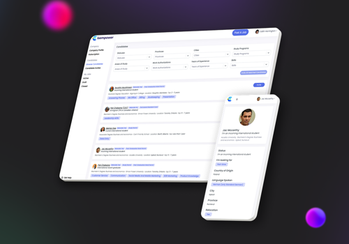 Web Development Package Example: Recruitment Platform For Students And Employers