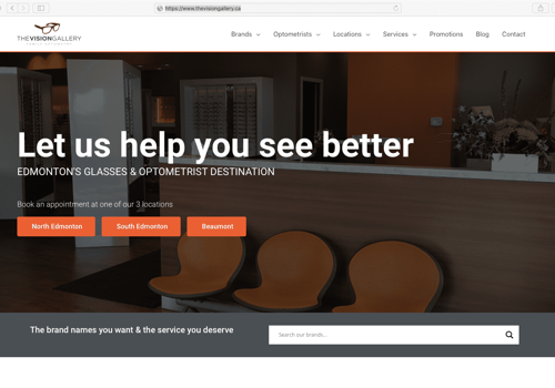 Web Development Package Example: The Vision Gallery