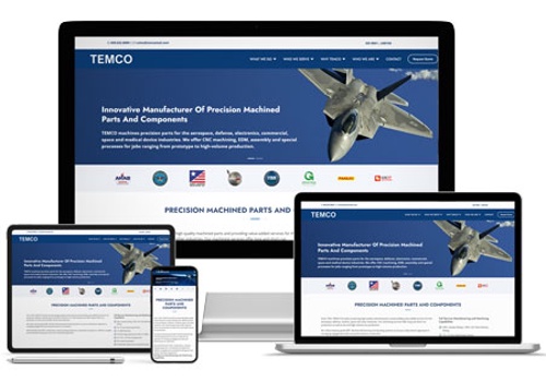 Web Design Package Example: Temco Tool