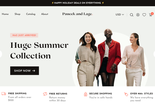 UX/UI Design Package Example: eCommerce Website