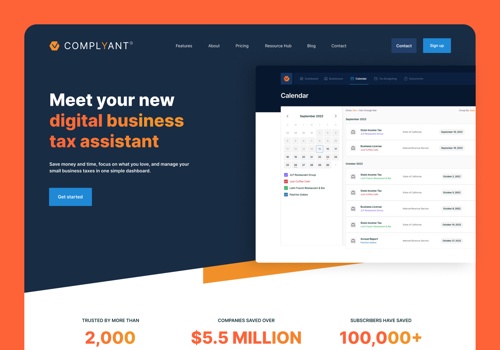 Web Design Package Example: ComplYant
