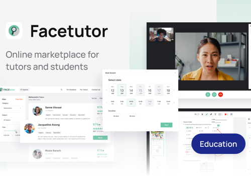 UX/UI Design Package Example: Tutoring Marketplace