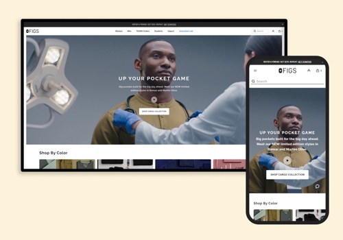 Web Development Package Example: wearfigs site's migration from BigCom.. to Shopify