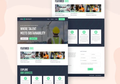 Web Design Package Example: ESG recruit