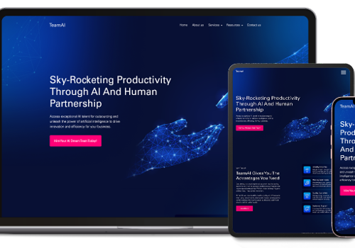 Search Engine Optimization Package Example: Team AI | Web Design & Development | SEO