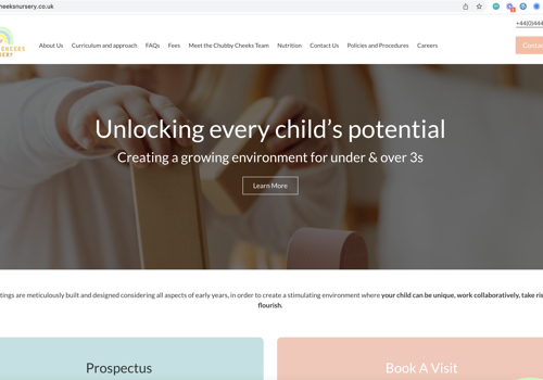 Web Design Package Example: Web Design & Development for Nursery