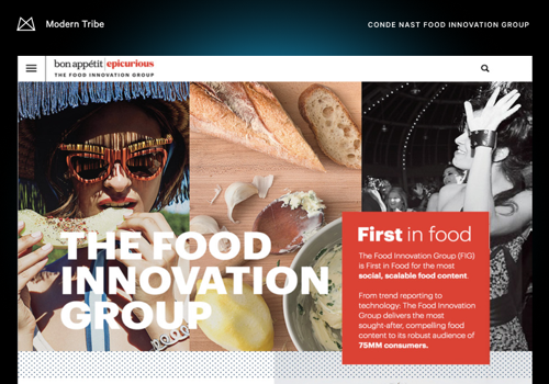 Web Design Package Example: Condé Nast: Food Innovation Group