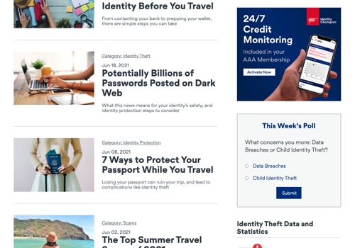 Web Development Package Example: Identity Champion by AAA