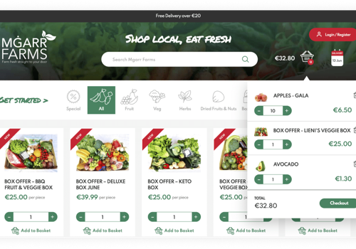E-Commerce Development Package Example: eFruit & Veg