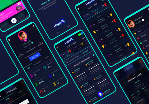 UX/UI Design Package Example: Leaguex - Fantasy Gaming Application