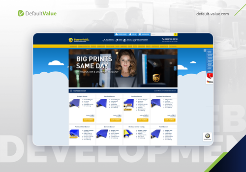 E-Commerce Development Package Example: Complex multi-shop Magento 2 system for printing
