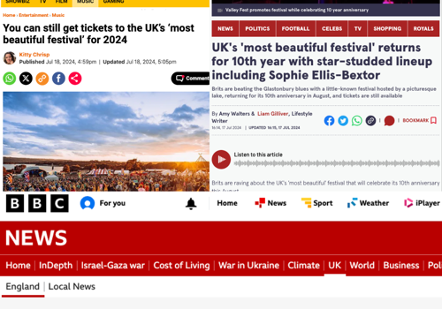 Public Relations Package Example: BRANDING VALLEY FEST "THE MOST BEAUTIFUL FESTIVAL"