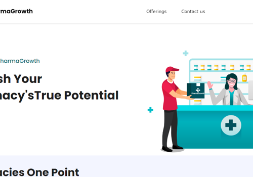 Web Design Package Example: PharmaGrowth Solutions -Web App Development