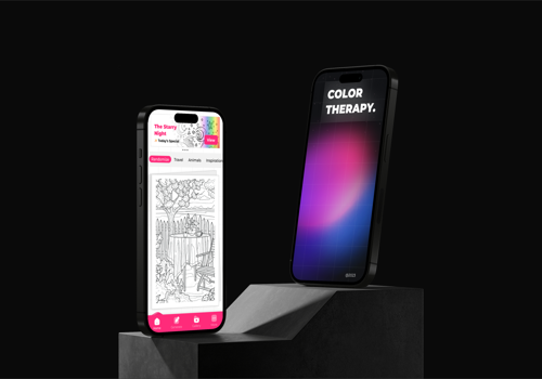 Web Design Package Example: Color Therapy App: Canvas for Self-Expression