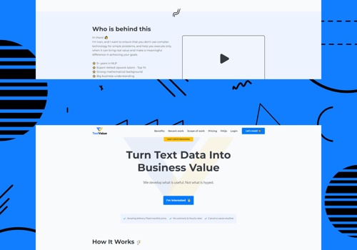 Web Design Package Example: Text Value Webflow Website Development & Design