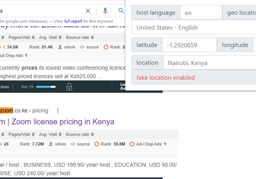 Search Engine Optimization Package Example: afatradingzoom.co.ke