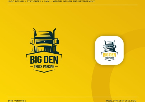 Branding Package Example: Big Den Truck Parking  - Logo Design