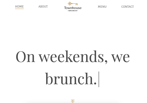 UX/UI Design Package Example: Brunch website