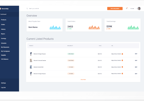 Web Design Package Example: SmartShip