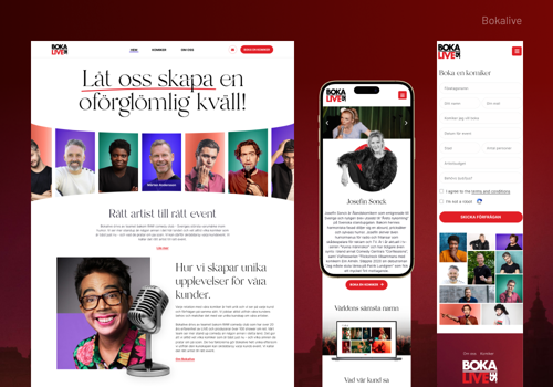 Web Design Package Example: Bokalive: A Seamless Online Experience for Events