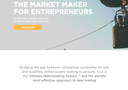 UX/UI Design Package Example: Mergers and Acquisitions Marketplace