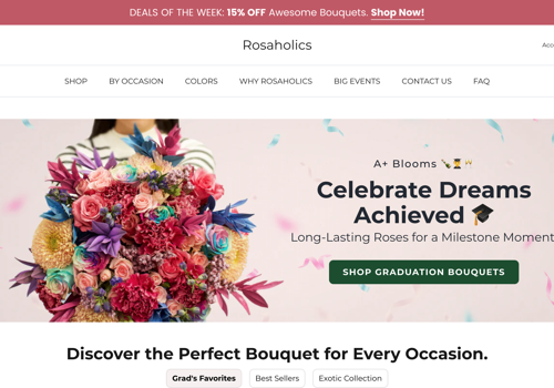 Search Engine Optimization Package Example: SEO for Rosaholics.com