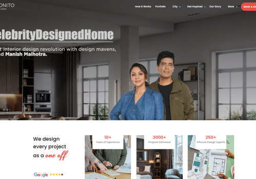 UX/UI Design Package Example: Web Development for an Interior Designing Firm