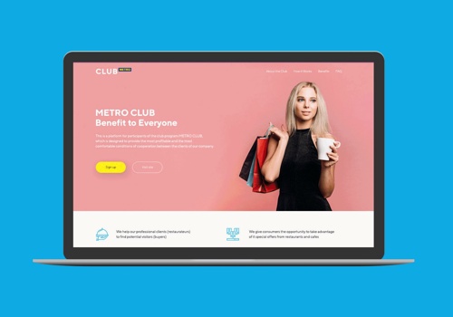 Web Development Package Example: METRO Cash&Carry customer card service