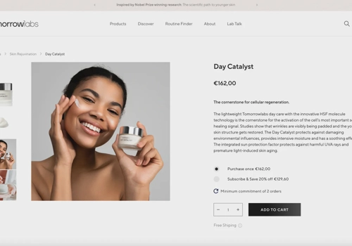 E-Commerce Development Package Example: Tomorrow Labs bespoke Shopify store launch