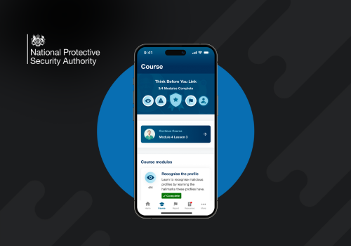 Mobile App Development Package Example: National Protective Security Authority